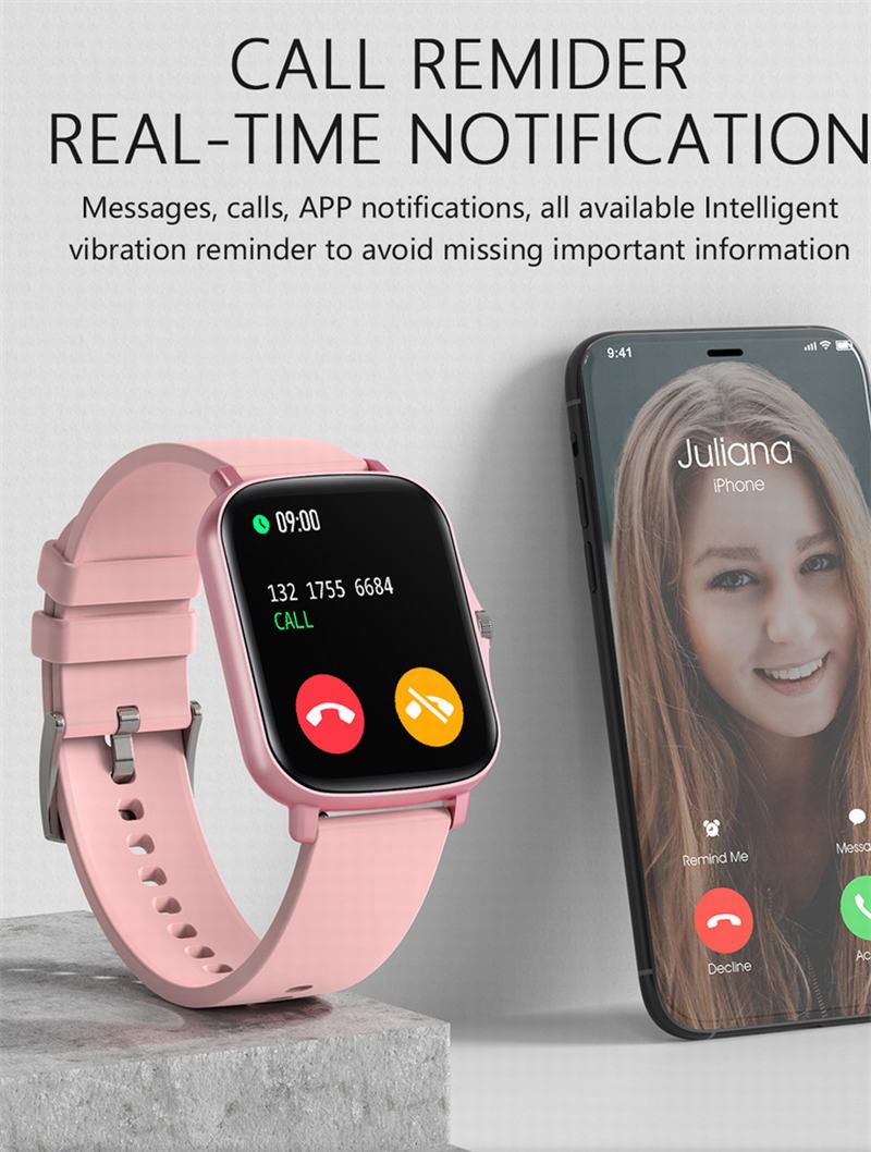 MS-3 Da Fit APP 1.69inch Touch Screen Smart Watch